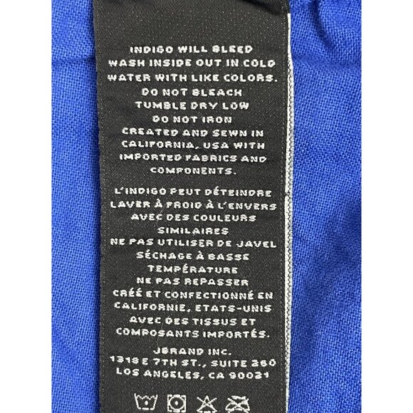 J BRAND  Blue Royal Jaguar Print Mid Rise Crop Ankle Skinny Jeans Size 28" - Picture 5 of 16